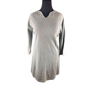 Orvis womans long sleeve cotton garmet dyed knee length dress Lagenlook medium
